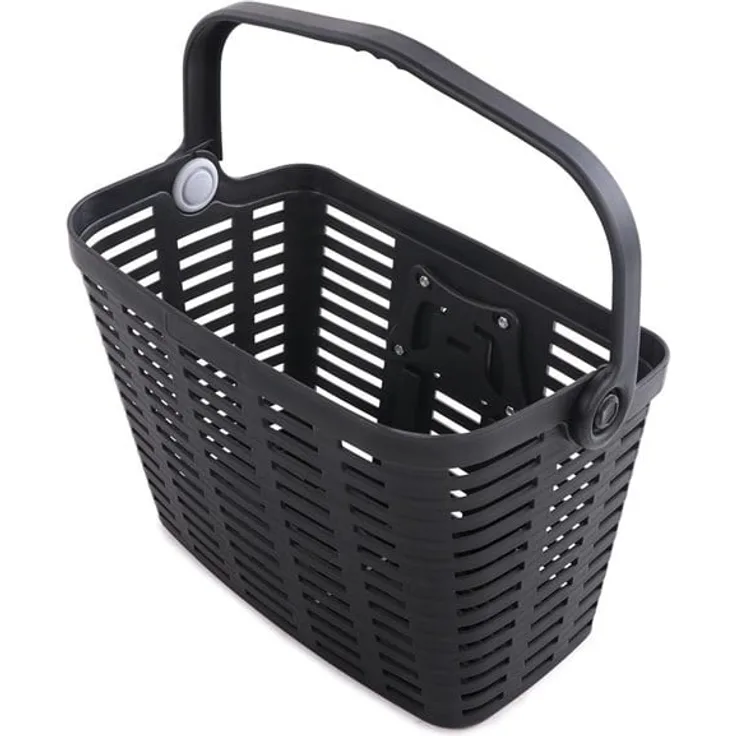 Wozinsky WKR-PK, Kunststoff-Fahrradkorb mit 25 Liter Volumen, schwarz, schnell montierbar mit integriertem Griff