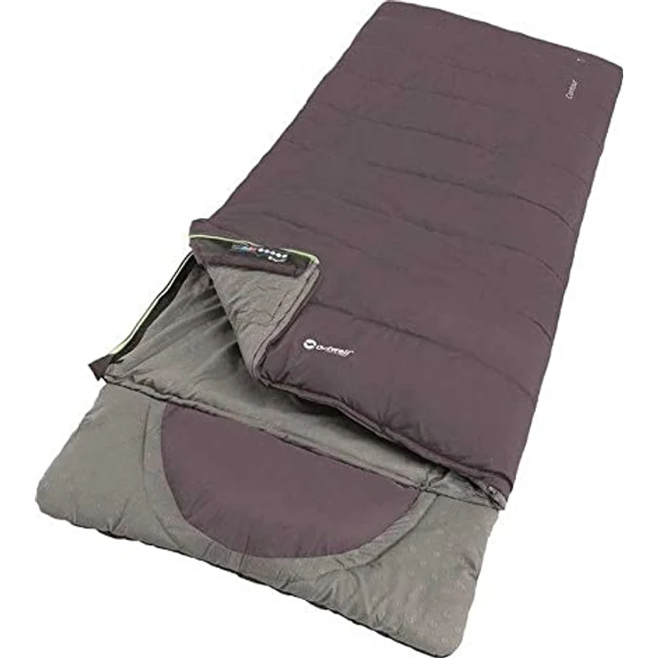 Outwell Contour Schlafsack, Dark Purple, Links, geräumiger und komfortabler Schlafsack für Outdoor-Aktivitäten – Bild 2