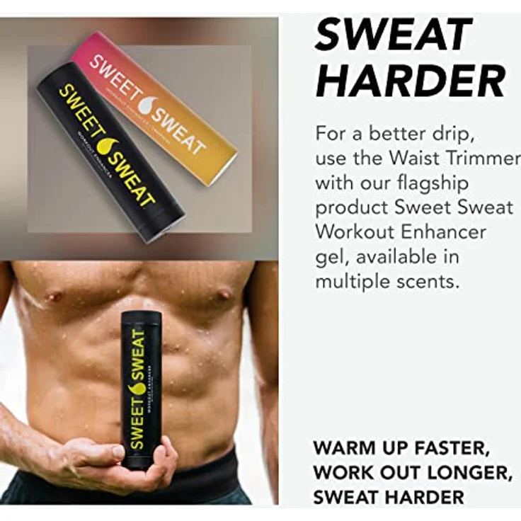 Sports Research Sweet Sweat Taillentrimmer mit Probe von Sweet Sweat Workout Enhancer Gel, Größe M – Bild 3