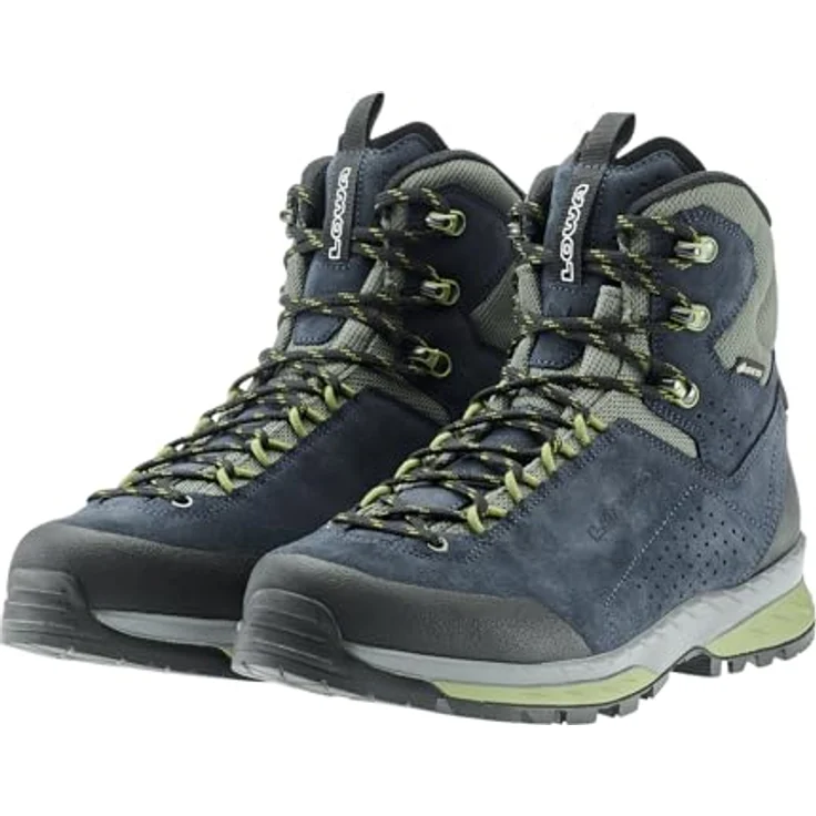 Lowa DELAGO GTX MID Herren Wanderschuhe, navy/farn, GORE-TEX Membran, robuste Lederoberfläche, Vibram®-Außensohle, Schuhweite normal, Größe 44 – Bild 5