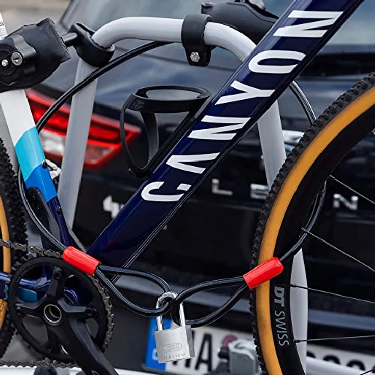 Abus Veloschloss 300 cm, flexibles Fahrradschloss für Helm und Zubehör – Bild 2