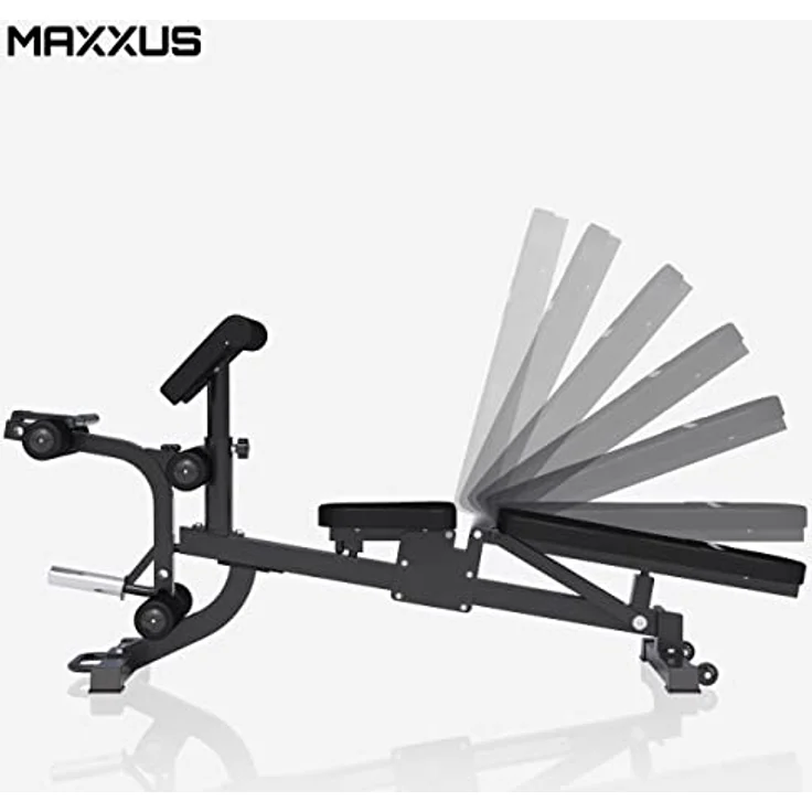 Maxxus Multipresse 10.1 - Kraftstation mit Hantelbank, Rudern, Klimmzug, Dip-Station, bis 300 kg, Power Rack, Smith Machine, Multistation - Schwarz – Bild 5