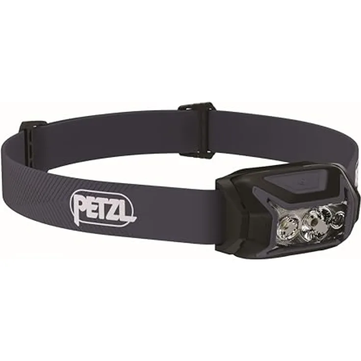 PETZL ACTIK LAMP, Stirnlampe mit 450 Lumen, kompakt und leicht, schwarz