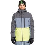 Quiksilver Sycamore, Herren Skijacke mit DWR-Imprägnierung, Sensorbelüftung und hohem Stauraum, Grau, M