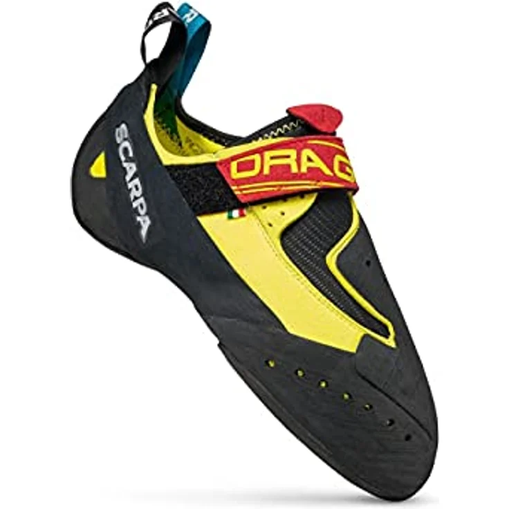 Scarpa Drago, Unisex Kletterschuhe mit abriebfester Gummisohle, Schwarz/Gelb, Größe 38 – Bild 3