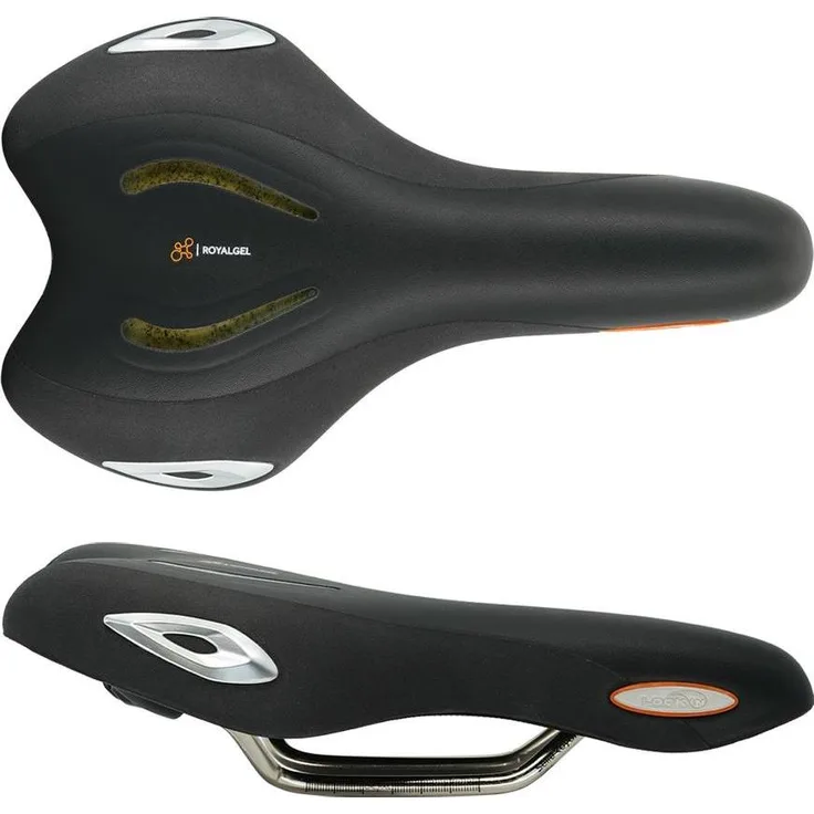 Selle Royal Lookin Velosattel, komfortabel und nachhaltig mit Royalgel-Polsterung und Stracciatella-Schaum, schwarz