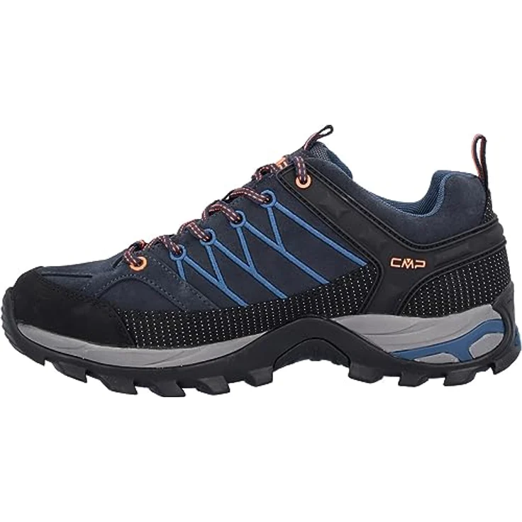 CMP Campagnolo Rigel Low WP, Herren Wanderschuhe, wasserdichtes Veloursleder mit CMP FullOn GRIP Sohle, Blau, Größe 44 – Bild 2