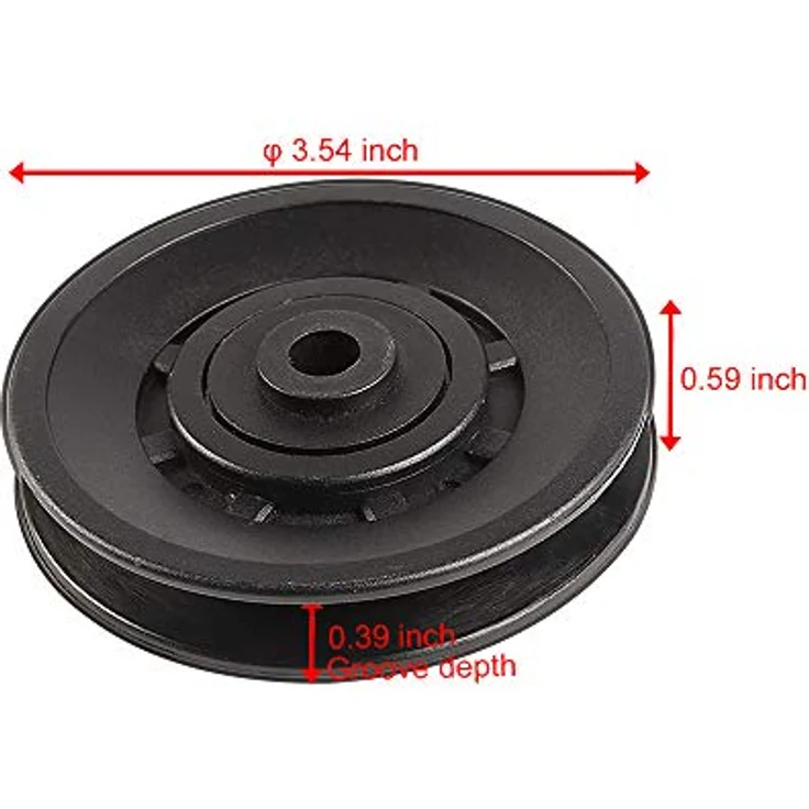 Topfinder 90mm Seilrolle, 4Pcs Universallager Riemenscheibe für Gym Fitnessgeräte Ersatzteil Garagentor, 4Pcs – Bild 4