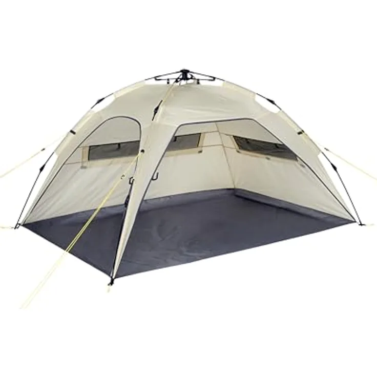 Uquip Buzzy Strandmuschel, Zelt für 3 Personen, leichtes 2 kg Polyester, schnell aufspannbar