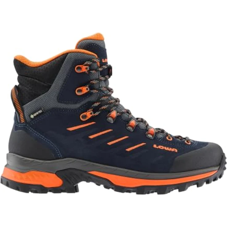 LOWA RANDIR GTX MID, Halbhohe Trekkingschuhe mit GORE-TEX Membran, Navy/Orange, für Herren – Bild 1