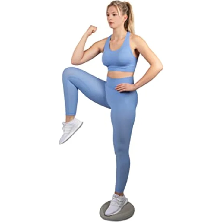 Bamusta Unisex Coxim Gleichgewichtskissen, Sitzkissen mit 150kg Belastbarkeit, grau, 33cm, inklusive Pumpe – Bild 3