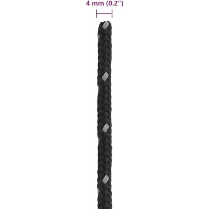 vidaXL Zeltleine, Zeltschnur mit Seilspannern, reflektierend, 50m, Polypropylen, 4mm, ideal für Camping – Bild 5