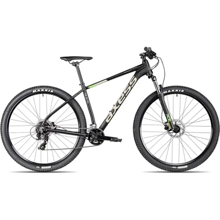Axess BRASH Hardtail Mountainbike, 29 Zoll, Aluminiumrahmen, 21 Zoll, hydraulische Scheibenbremsen, schwarz