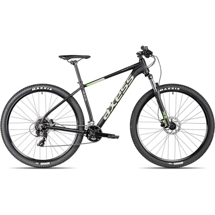 Axess BRASH Hardtail Mountainbike, 29 Zoll, Aluminiumrahmen, 21 Zoll, hydraulische Scheibenbremsen, schwarz – Bild 1