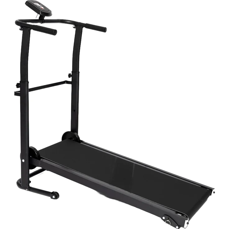React Faltbares Laufband, schwarz, Heimtrainingsgerät mit Trainingscomputer, 100 kg Gewichtsgrenze