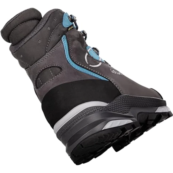 LOWA MAURIA EVO GTX Ws 9768, Wanderschuhe für Damen, anthrazit/türkis, Größe 39, Obermaterial aus Leder, Gummiaußensohle – Bild 2