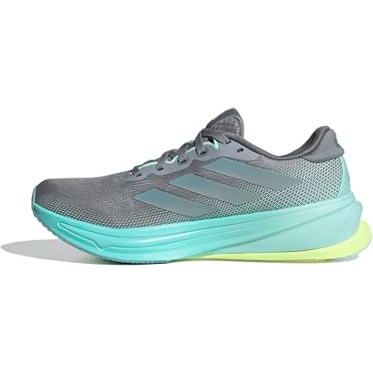 Adidas JQ7691 Laufschuh, Neutral mit atmungsaktivem Mesh, Dämpfung und rutschfester Laufsohle, GREY/MAGRMT/FLAAQU, Größe 39 1/3 – Bild 4