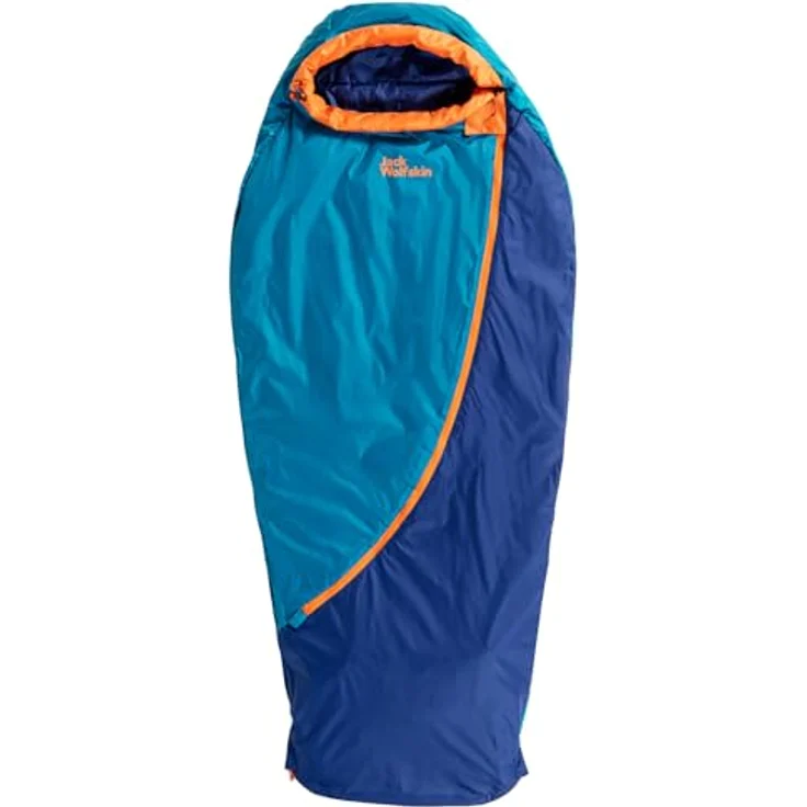 Jack Wolfskin Grow Up Moonrise, Schlafsack (160 cm) mit erweiterbarem Fußende, atmungsaktivem Texatherm Core Ecosphere-Gewebe und Synthetikfaserfüllung, inkl. Packsack – Bild 9