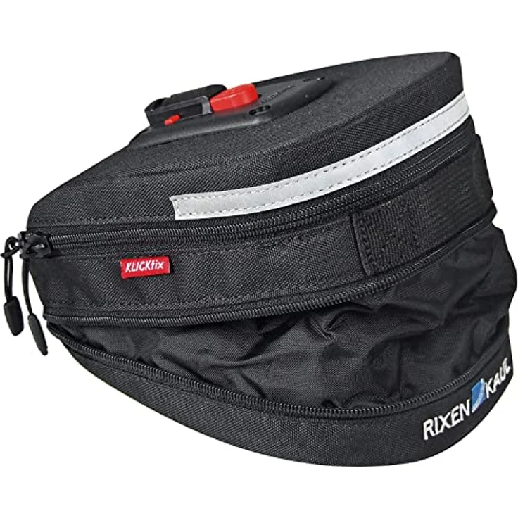 KLICKfix Micro 200 Satteltasche erweiterbar Fahrradtasche schwarz – Bild 2