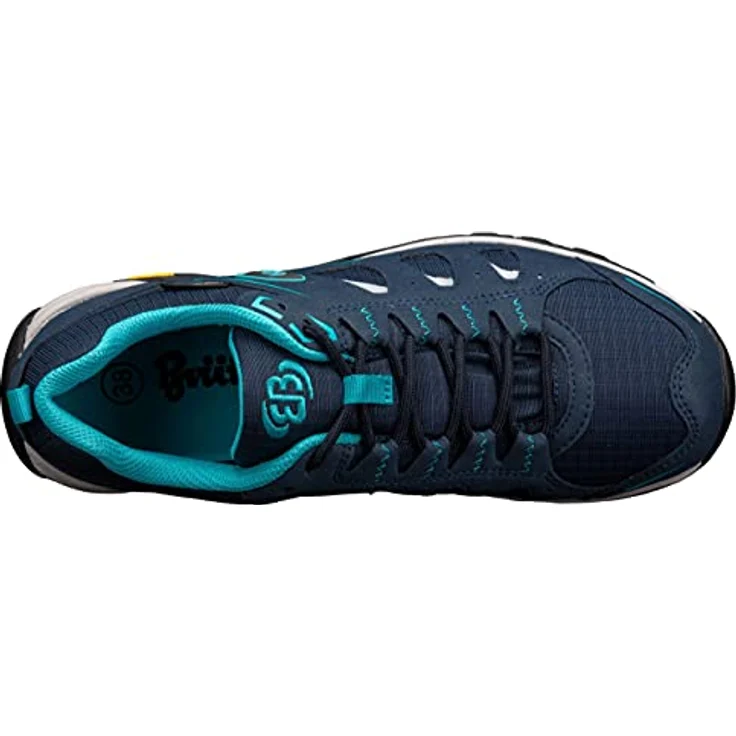 Brütting Mount Frakes Low, Damen Wanderschuhe mit herausnehmbarer Innensohle, rutschfester Vibram-Laufsohle, Blau, Größe 36 – Bild 5