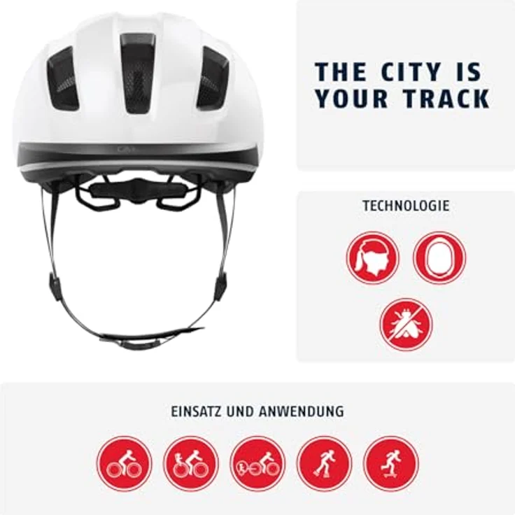 ABUS PURL-Y Fahrradhelm, NTA-Schutzhelm für E-Bike und S-Pedelec, stylisch, Größe M, Weiß – Bild 2