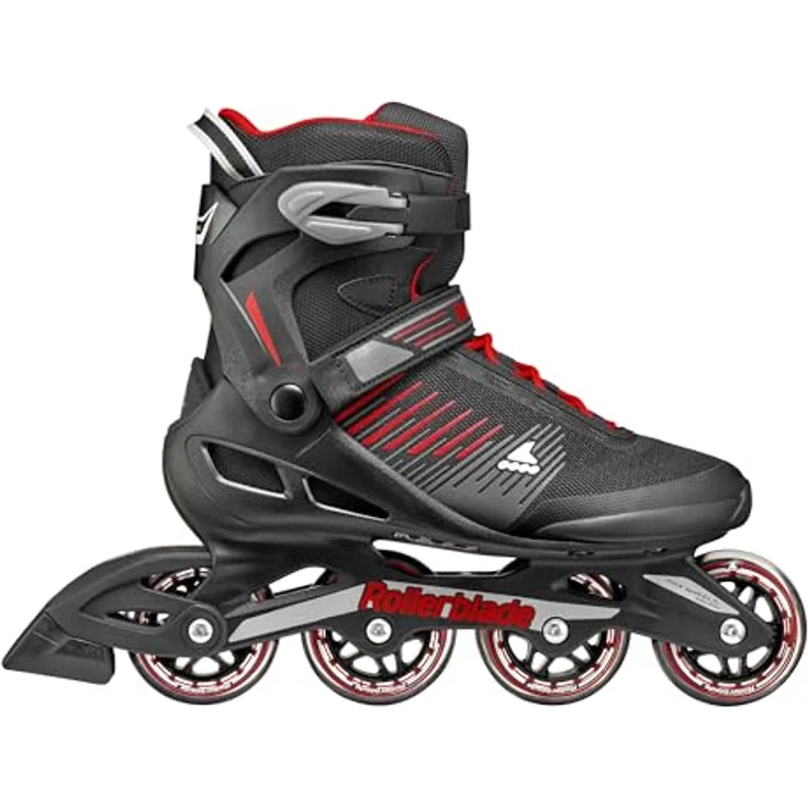 Rollerblade Zetrablade Inline Skates Herren, schwarz rot, Größe 44,5, komfortabel und stabil mit 80 mm Rollen – Bild 3