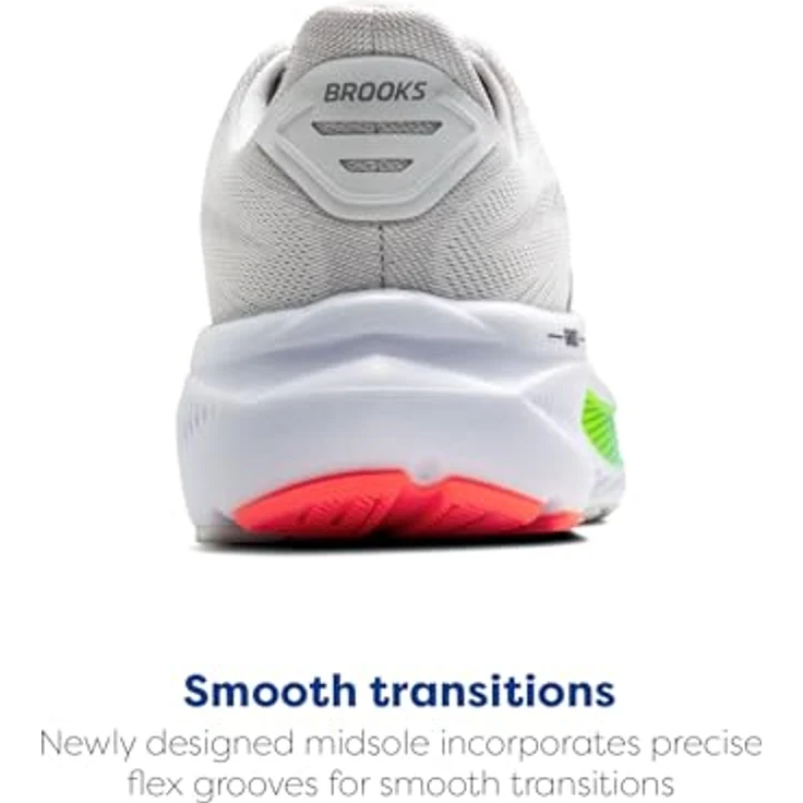 Brooks Ghost 17, Laufschuhe mit Dämpfung und Komfort, ONYX WHITE / MOD GRAY / REFLEC, Größe 47.5 – Bild 3