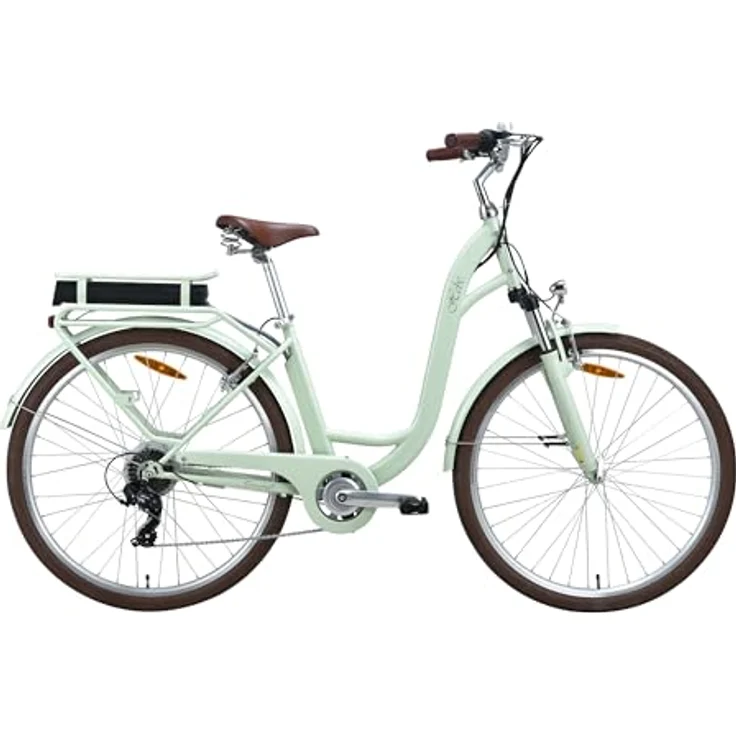 VecoCraft HEBE E-Bike Elektrofahrrad| 28 Zoll | 7-Gang-Schaltung | Ananda Hinterer Motor 250W | EU-Konform | Damen und Herren | Schwarz – Bild 1