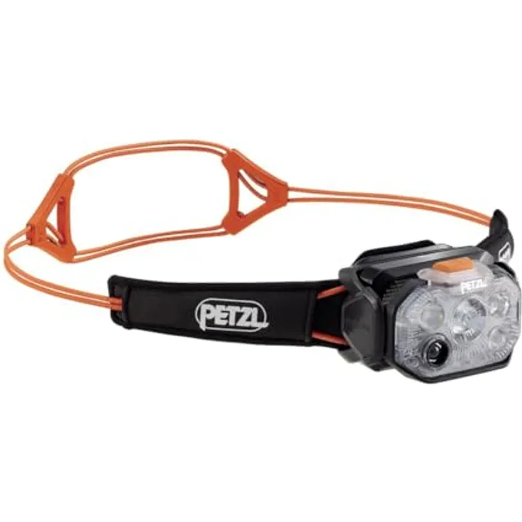 PETZL Swift RL, 1200 Lumen Stirnlampe mit REACTIVE LIGHTING, wiederaufladbar und ultraleicht, schwarz