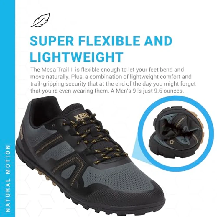 Xero Shoes Mesa Trail II, Herren Laufschuhe für Trailrunning, minimalistische Konstruktion, atmungsaktives Obermaterial, Gummisohle für hohe Traktion, Größe 45, Grün – Bild 4
