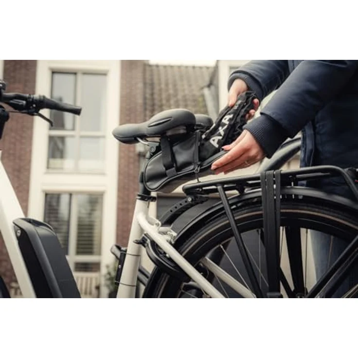 AXA Velotasche Satteltasche für Fahrräder, praktische Fahradtasche schwarz – Bild 7