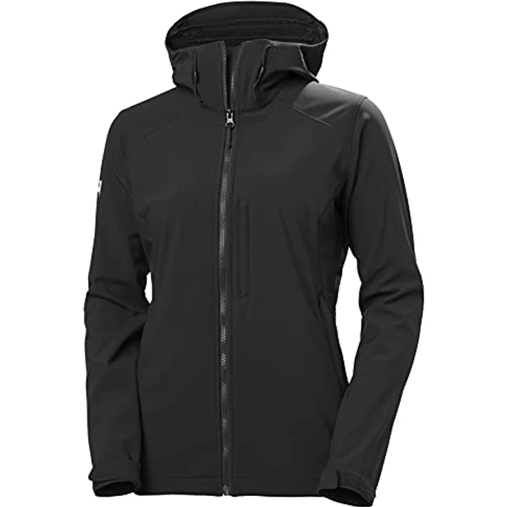 Helly Hansen W Paramount Hood Softshelljacke, Damen Schwarz mit Kapuze, Größe M, 90% recyceltes Polyester – Bild 1