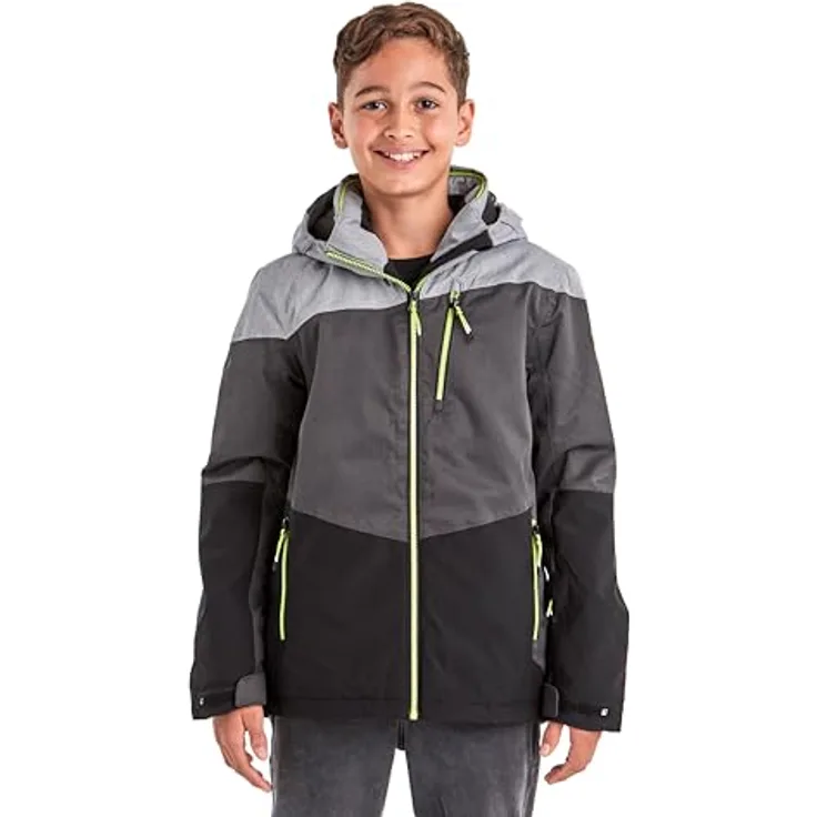 Killtec KSW 161 BYS Skijacke, wasserdicht und atmungsaktiv mit Fleece-Fütterung, graumelange/antrahmelange