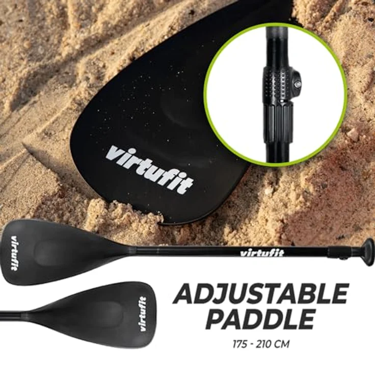VirtuFit Surfer 305 SUP & Windsurf Board, aufblasbar, sand beige, mit umfangreichem Zubehörset und 180 kg Tragfähigkeit – Bild 3