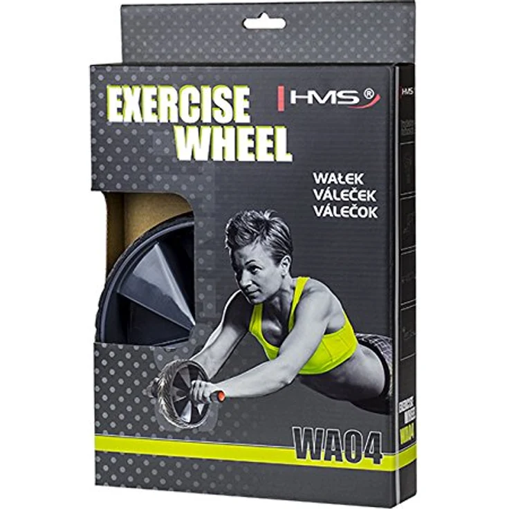 HMS Bauchtrainer Fitnessrolle Einzelrad Bauchroller, Schwarz, für Heimtraining und Krafttraining – Bild 5