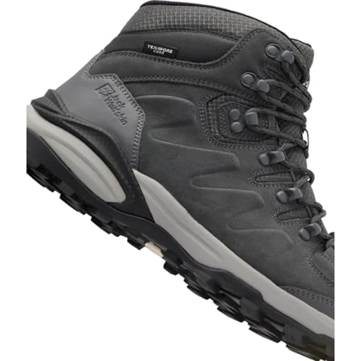 Jack Wolfskin REFUGIO TEXAPORE MID M, Robuster Hikingschuh aus Veloursleder mit vernähtem Zehen- und Fersenschutz, ideal für Frühlings- und Sommeraktivitäten – Bild 5