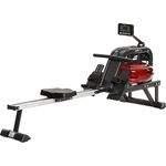 SportPlus Wasserrudergerät für zuhause - Rudergerät mit 6-Fach regulierbarem & realistischem Wasserwiderstand, hochwertiger Trainingscomputer mit Rennsimulator, optional App kompatibel, bis 130kg