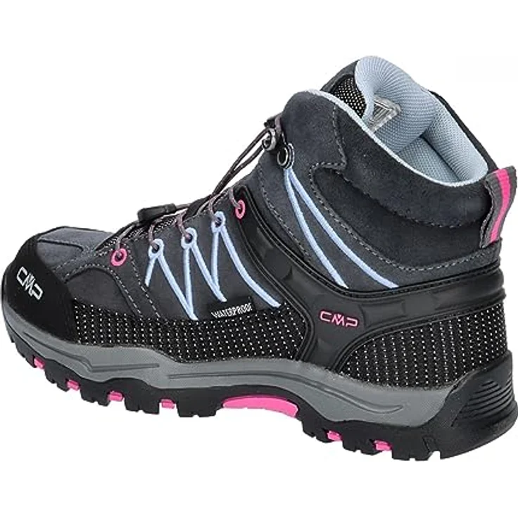 CMP RIGEL MID TREKKING SHOES WP, wasserdichte Wanderschuhe für Kinder aus Veloursleder, Schnellverschluss – Bild 3