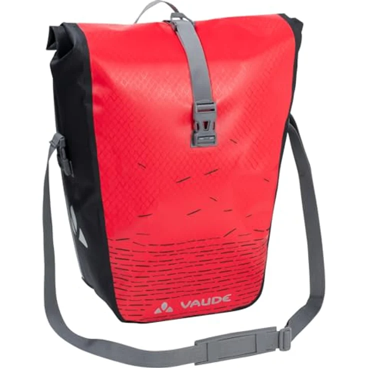 Vaude Velotasche, Gepäckträgertasche mit 24 l Volumen, wasserdicht, Rollverschluss, QMR 2.0-System, reflektierende Elemente – Bild 1