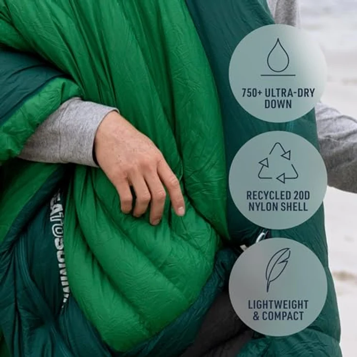 Sea To Summit Ascent Schlafsack, 200 cm, 750+ Ultra-Dry Gänsedaune, Free-Flow Zip-System, vielseitig für 3 Jahreszeiten – Bild 5