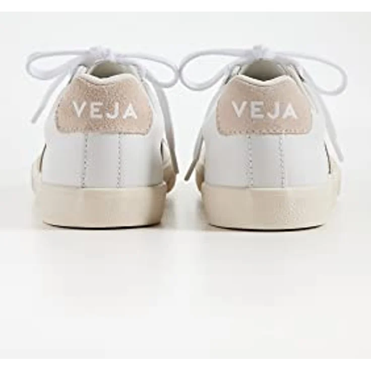 Veja Esplar Frauen Schnürung Leder Turnschuhe, Weiß Beige – Größen 7 UK / 40 EU / 9 US, vegan – Bild 4