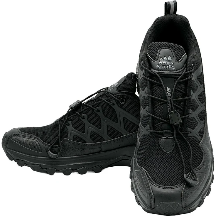 Nowaland Outdoor-Trail Wanderschuhe, leicht, atmungsaktiv, Schnellverschluss, Schwarz, Größe 40
