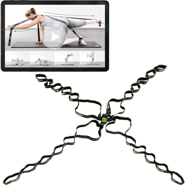 SISSEL OCTOCORE, 3D-Band für Ganzkörpertraining, flexibel für Pilates & Yoga, robustes Material, inkl. Übungsvideo, Farbe: Anthrazit/Gelb