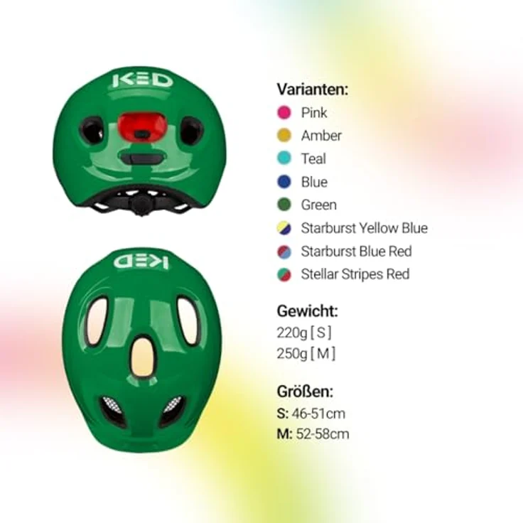 KED Meggy Spark M, Kinder Fahrradhelm mit In-Mold-Technologie, verstärktem Hinterkopfschutz und integrierten Reflektoren, grün - green glossy – Bild 7