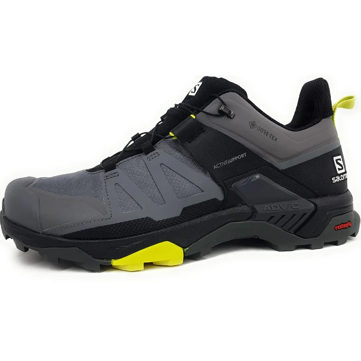 Salomon X Ultra 4 GTX, Herren Wanderschuhe mit GORE-TEX-Membran und griffiger Contagrip-Laufsohle, Grau, Schuhgröße EUR 41.5 | UK 7.5