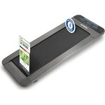 SportPlus Walking Laufband für zuhause & im Büro - Walking Pad bis 6 km/h (leiser Motor), ideal als Desk Laufband am Schreibtisch,kein Joggen möglich, bis 120 kg,Grau-Schwarz,ca. 133x53x10 cm (LxBxH)