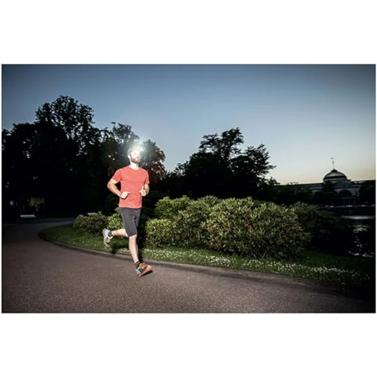 SIGMA Headled II, Stirnlampe mit 4 Leuchtmodi, 180 Lumen, spritzwassergeschützt IP44, wiederaufladbar mit bis zu 20h Brenndauer – Bild 2