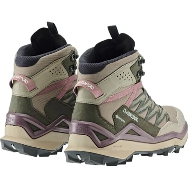 Lowa Maddox Pro GTX Mid Ws, Damen Hikingstiefel, atmungsaktiv, wasser- und winddicht, Desert/Alt Rosa – Bild 4