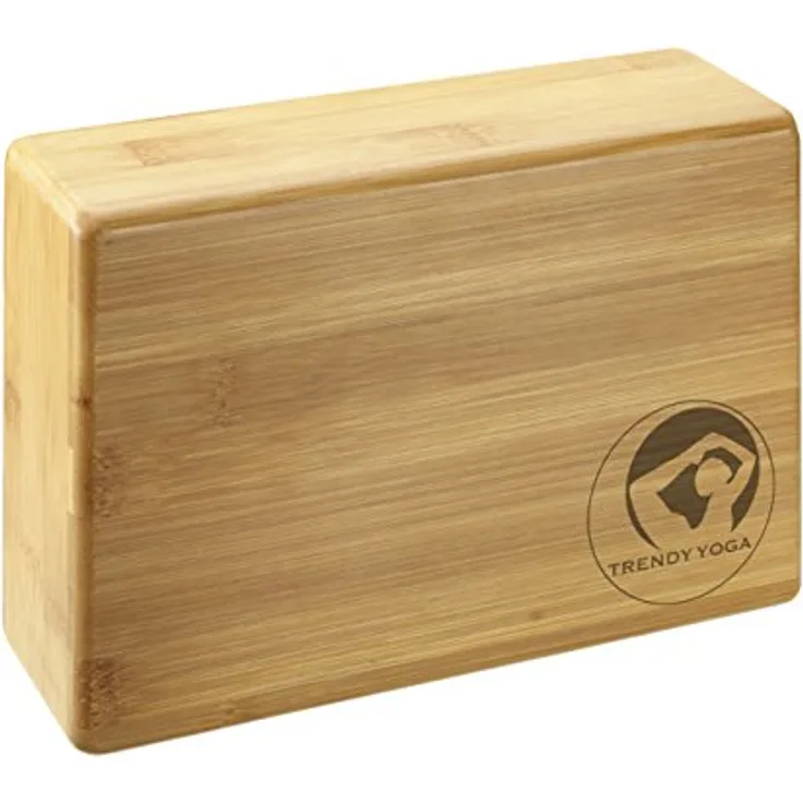 Trendy Sport Yoga Block Bamboo, leichter und stabiler Yogablöcke in 23x15x7,5 cm aus Naturmaterial