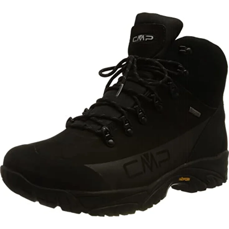 CMP Campagnolo Dhenieb WP, Herren Wanderschuhe, wasserdichtes Nubuk- und Veloursleder, Vibram-Sohle, Schwarz, Größe 46 – Bild 1